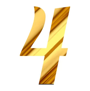 Polep vozidla SAMOLEPKA Startovní číslo 4 typ 3 (81 - chrom fólie zlatá zrcadlová) NA AUTO, NÁLEPKA, FÓLIE, POLEP, TUNING, VLASTNÍ TEXT, TISK, AUTOSAMOLEPKY.cz, POLEPY, OBRÁZEK, LOGO, SAMOLEPKY