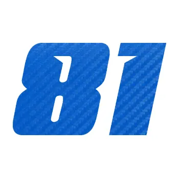 Polep vozidla Startovní číslo 81 typ 6 (57 - 3D karbon modrý) SAMOLEPKA NA AUTO, NÁLEPKA, FÓLIE, POLEP, TUNING, VLASTNÍ TEXT, TISK, AUTOSAMOLEPKY.cz, POLEPY, OBRÁZEK, LOGO, 3D STICKERS
