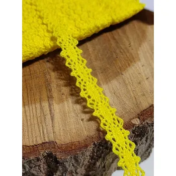 Krajka Krajka / vsadka paličkovaná šíře 12 mm žlutá