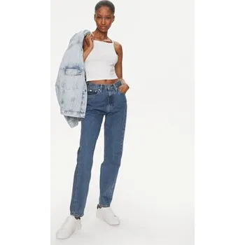 Calvin Klein Jeans Top Logo J20J223110 Bílá Slim Fit L