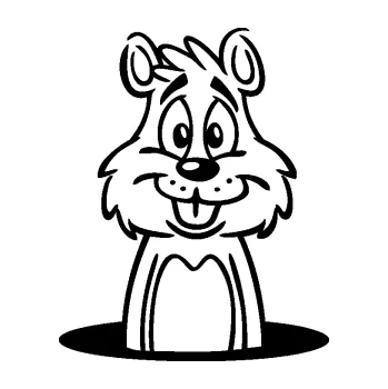 Samolepící dekorace SAMOLEPKA Sysel 001 pravá kouká z nory (01 - černá) NA AUTO, NÁLEPKA, FÓLIE, POLEP, TUNING, VLASTNÍ TEXT, TISK, AUTOSAMOLEPKY.cz, POLEPY, OBRÁZEK, LOGO, SAMOLEPKY