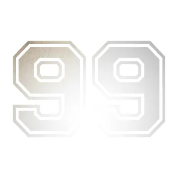 Polep vozidla SAMOLEPKA Startovní číslo 99 typ 4 (82 - odrazková reflexní bílá) NA AUTO, NÁLEPKA, FÓLIE, POLEP, TUNING, VLASTNÍ TEXT, TISK, AUTOSAMOLEPKY.cz, POLEPY, OBRÁZEK, LOGO, SAMOLEPKY