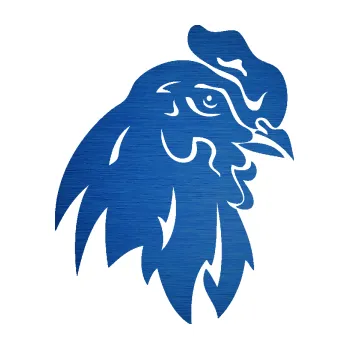 Samolepící dekorace SAMOLEPKA Slepička 001 pravá hlava (65 - škrábaný kov modrý) NA AUTO, NÁLEPKA, FÓLIE, POLEP, TUNING, VLASTNÍ TEXT, TISK, AUTOSAMOLEPKY.cz, POLEPY, OBRÁZEK, LOGO, SAMOLEPKY