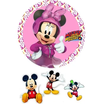Jedlá dekorace na dort Mickey Race č.1 jedlý papír