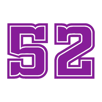 Polep vozidla Startovní číslo 52 typ 5 (14 - fialová) SAMOLEPKA NA AUTO, NÁLEPKA, FÓLIE, POLEP, TUNING, VLASTNÍ TEXT, TISK, AUTOSAMOLEPKY.cz, POLEPY, OBRÁZEK, LOGO, 3D STICKERS