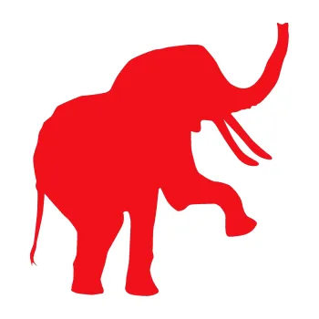 Samolepící dekorace SAMOLEPKA Slon 005 pravá (10 - červená) NA AUTO, NÁLEPKA, FÓLIE, POLEP, TUNING, VLASTNÍ TEXT, TISK, AUTOSAMOLEPKY.cz, POLEPY, OBRÁZEK, LOGO, SAMOLEPKY