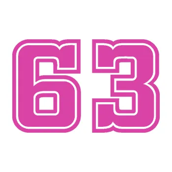 Polep vozidla SAMOLEPKA Startovní číslo 63 typ 5 (16 - růžová) NA AUTO, NÁLEPKA, FÓLIE, POLEP, TUNING, VLASTNÍ TEXT, TISK, AUTOSAMOLEPKY.cz, POLEPY, OBRÁZEK, LOGO, SAMOLEPKY