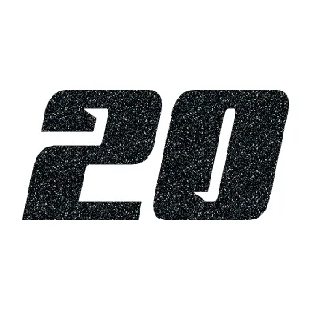 Polep vozidla Startovní číslo 20 typ 6 (85 - Ultra Metalic černá) SAMOLEPKA NA AUTO, NÁLEPKA, FÓLIE, POLEP, TUNING, VLASTNÍ TEXT, TISK, AUTOSAMOLEPKY.cz, POLEPY, OBRÁZEK, LOGO, 3D STICKERS