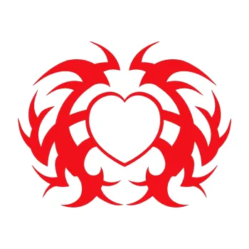 Polep vozidla SAMOLEPKA Tetování 121 srdce (10 - červená) NA AUTO, NÁLEPKA, FÓLIE, POLEP, TUNING, VLASTNÍ TEXT, TISK, AUTOSAMOLEPKY.cz, POLEPY, OBRÁZEK, LOGO, SAMOLEPKY