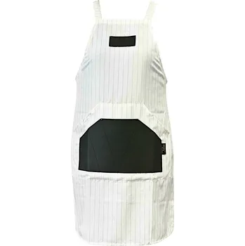 Pracovní zástěra Barber zástěra Fox Barber Expert - bílá s černými proužky (1509435) + dárek zdarma