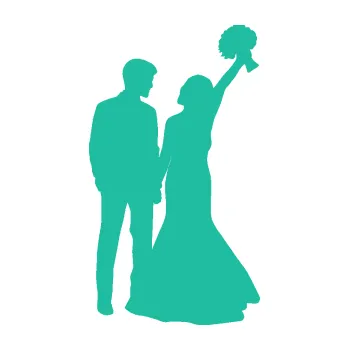 Samolepící dekorace Svatba 003 levá (25 - tyrkysová) SAMOLEPKA NA AUTO, NÁLEPKA, FÓLIE, POLEP, TUNING, VLASTNÍ TEXT, TISK, AUTOSAMOLEPKY.cz, POLEPY, OBRÁZEK, LOGO, 3D STICKERS