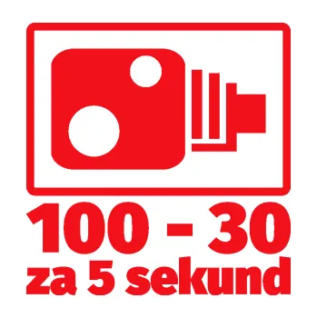 Polep vozidla SAMOLEPKA Zpomalení před radarem ze 100 na 30 za 5 sekund (10 - červená) NA AUTO, NÁLEPKA, FÓLIE, POLEP, TUNING, VLASTNÍ TEXT, TISK, AUTOSAMOLEPKY.cz, POLEPY, OBRÁZEK, LOGO, SAMOLEPKY
