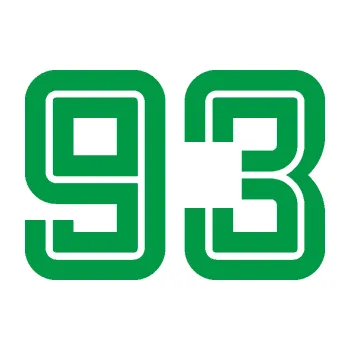 Polep vozidla Startovní číslo 93 typ 7 (12 - zelená) SAMOLEPKA NA AUTO, NÁLEPKA, FÓLIE, POLEP, TUNING, VLASTNÍ TEXT, TISK, AUTOSAMOLEPKY.cz, POLEPY, OBRÁZEK, LOGO, 3D STICKERS