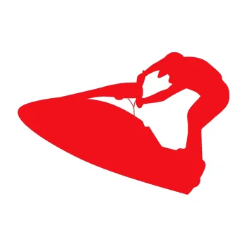 Polep vozidla SAMOLEPKA Vodní skútr 002 levá (10 - červená) NA AUTO, NÁLEPKA, FÓLIE, POLEP, TUNING, VLASTNÍ TEXT, TISK, AUTOSAMOLEPKY.cz, POLEPY, OBRÁZEK, LOGO, SAMOLEPKY