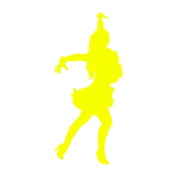 Samolepicí dekorace na vozidlo Tanec 017 pravá latinsko americká tanečnice (70 - Fluorescentní žlutá) SAMOLEPKA NA AUTO, NÁLEPKA, FÓLIE, POLEP, TUNING, VLASTNÍ TEXT, TISK, AUTOSAMOLEPKY.cz, POLEPY, OBRÁZEK, LOGO, 3D STICKERS