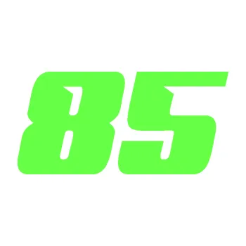 Polep vozidla Startovní číslo 85 typ 6 (71 - Fluorescentní zelená) SAMOLEPKA NA AUTO, NÁLEPKA, FÓLIE, POLEP, TUNING, VLASTNÍ TEXT, TISK, AUTOSAMOLEPKY.cz, POLEPY, OBRÁZEK, LOGO, 3D STICKERS