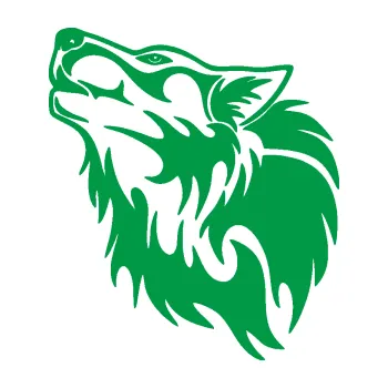 Polep vozidla Vlk 028 levá (12 - zelená) SAMOLEPKA NA AUTO, NÁLEPKA, FÓLIE, POLEP, TUNING, VLASTNÍ TEXT, TISK, AUTOSAMOLEPKY.cz, POLEPY, OBRÁZEK, LOGO, 3D STICKERS