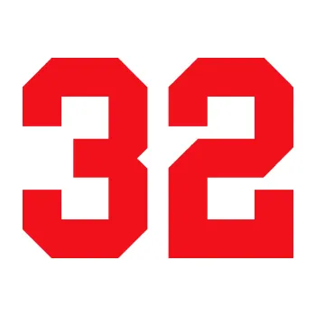 Polep vozidla SAMOLEPKA Startovní číslo 32 (10 - červená) NA AUTO, NÁLEPKA, FÓLIE, POLEP, TUNING, VLASTNÍ TEXT, TISK, AUTOSAMOLEPKY.cz, POLEPY, OBRÁZEK, LOGO, SAMOLEPKY