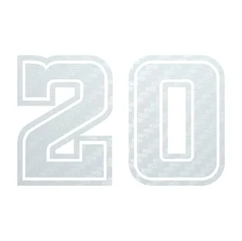 Polep vozidla SAMOLEPKA Startovní číslo 20 typ 5 (51 - 3D karbon bílý) NA AUTO, NÁLEPKA, FÓLIE, POLEP, TUNING, VLASTNÍ TEXT, TISK, AUTOSAMOLEPKY.cz, POLEPY, OBRÁZEK, LOGO, SAMOLEPKY