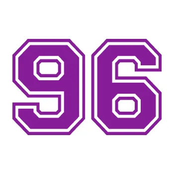 Polep vozidla SAMOLEPKA Startovní číslo 96 typ 4 (14 - fialová) NA AUTO, NÁLEPKA, FÓLIE, POLEP, TUNING, VLASTNÍ TEXT, TISK, AUTOSAMOLEPKY.cz, POLEPY, OBRÁZEK, LOGO, SAMOLEPKY