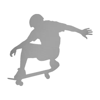 Samolepicí dekorace na vozidlo Skateboard 012 levá (42 - stříbrná metalíza) SAMOLEPKA NA AUTO, NÁLEPKA, FÓLIE, POLEP, TUNING, VLASTNÍ TEXT, TISK, AUTOSAMOLEPKY.cz, POLEPY, OBRÁZEK, LOGO, 3D STICKERS