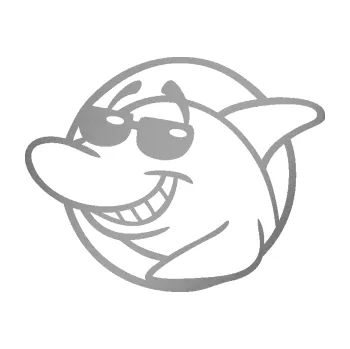 Samolepicí dekorace na vozidlo Žralok 018 levá cool s brýlemi (42 - stříbrná metalíza) SAMOLEPKA NA AUTO, NÁLEPKA, FÓLIE, POLEP, TUNING, VLASTNÍ TEXT, TISK, AUTOSAMOLEPKY.cz, POLEPY, OBRÁZEK, LOGO, 3D STICKERS