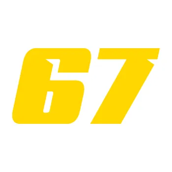 Polep vozidla Startovní číslo 67 typ 6 (13 - jasně žlutá) SAMOLEPKA NA AUTO, NÁLEPKA, FÓLIE, POLEP, TUNING, VLASTNÍ TEXT, TISK, AUTOSAMOLEPKY.cz, POLEPY, OBRÁZEK, LOGO, 3D STICKERS