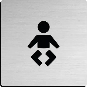 Informační tabulka JNF - Piktogram "Přebalovací pult" IN.26.207 - 75 mm - nalepovací 75 mm BN - Broušená nerez