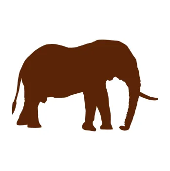 Samolepící dekorace Slon 001 pravá (15 - hnědá) SAMOLEPKA NA AUTO, NÁLEPKA, FÓLIE, POLEP, TUNING, VLASTNÍ TEXT, TISK, AUTOSAMOLEPKY.cz, POLEPY, OBRÁZEK, LOGO, 3D STICKERS