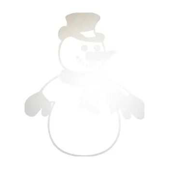 Samolepící dekorace SAMOLEPKA Sněhulák 002 pravá vánoční dekor (82 - odrazková reflexní bílá) NA AUTO, NÁLEPKA, FÓLIE, POLEP, TUNING, VLASTNÍ TEXT, TISK, AUTOSAMOLEPKY.cz, POLEPY, OBRÁZEK, LOGO, SAMOLEPKY