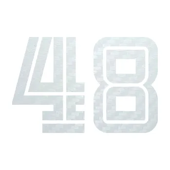 Polep vozidla SAMOLEPKA Startovní číslo 48 typ 7 (51 - 3D karbon bílý) NA AUTO, NÁLEPKA, FÓLIE, POLEP, TUNING, VLASTNÍ TEXT, TISK, AUTOSAMOLEPKY.cz, POLEPY, OBRÁZEK, LOGO, SAMOLEPKY