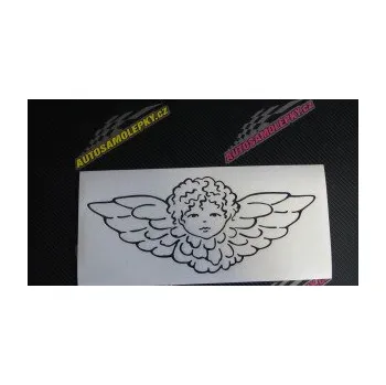 Samolepící dekorace SAMOLEPKA Vánoční andílek (17 - šedá) NA AUTO, NÁLEPKA, FÓLIE, POLEP, TUNING, VLASTNÍ TEXT, TISK, AUTOSAMOLEPKY.cz, POLEPY, OBRÁZEK, LOGO, SAMOLEPKY