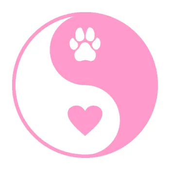 samolepka Yin Yang 002 levá srdíčko a tlapka (24 - světle růžová) SAMOLEPKA NA AUTO, NÁLEPKA, FÓLIE, POLEP, TUNING, VLASTNÍ TEXT, TISK, AUTOSAMOLEPKY.cz, POLEPY, OBRÁZEK, LOGO, 3D STICKERS