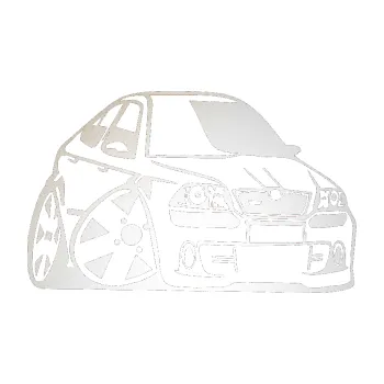 Polep vozidla SAMOLEPKA Škoda Octavia RS karikatura pravá (82 - odrazková reflexní bílá) NA AUTO, NÁLEPKA, FÓLIE, POLEP, TUNING, VLASTNÍ TEXT, TISK, AUTOSAMOLEPKY.cz, POLEPY, OBRÁZEK, LOGO, SAMOLEPKY