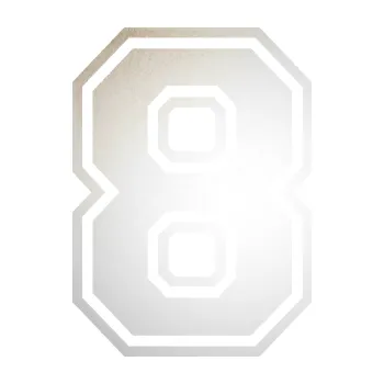 Polep vozidla Startovní číslo 8 typ 4 (82 - odrazková reflexní bílá) SAMOLEPKA NA AUTO, NÁLEPKA, FÓLIE, POLEP, TUNING, VLASTNÍ TEXT, TISK, AUTOSAMOLEPKY.cz, POLEPY, OBRÁZEK, LOGO, 3D STICKERS