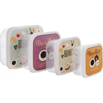 Dóza na potraviny Box UH svačina Child čtverec 4 ks Breakfast