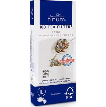 Finum Papírové filtry na čaj L 100 ks