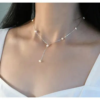 Náhrdelník For Silver Náhrdelník s přírodními sladkovodními perlami Elisa - Stříbro 925