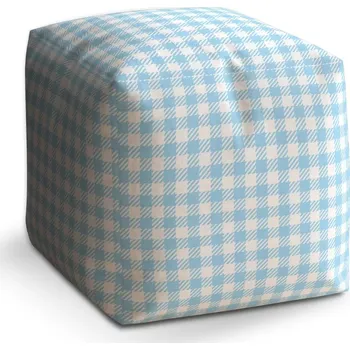Taburet Taburet Kostka Čtvercový vzor: 40x40x40 cm - Sablio