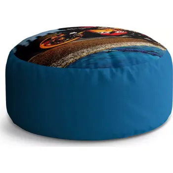 Sedací pytel Kulatý taburet Circle Motorkář 2: 38x48 cm - Sablio