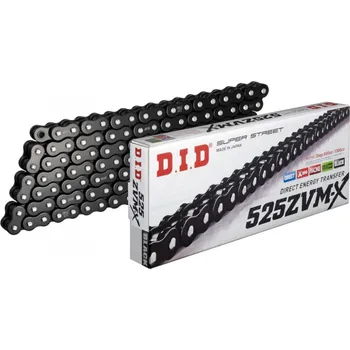 Řetězová sada pro motocykl Řetěz DID 525 ZVMX, X-ring, BLACK RAVEN EDITION, ocelový, 126 čl