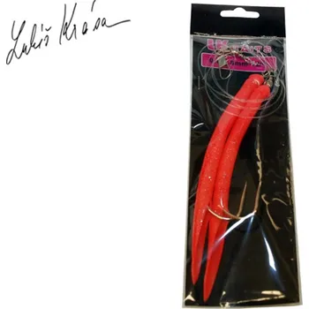 LK Baits návazec na tresky 12/0 14cm Glitter Lumino Red/Červený