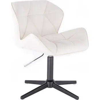 LuxuryForm DESIGN Kosmetická židle MILANO na černém kříži - bílá (VPT)