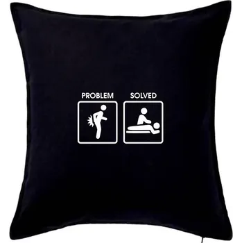 Polštář Masáž problem solved - Polštář 50x50 - 50x50 - Pouze potah ( Černá )