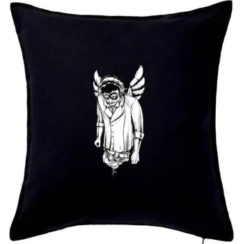 Polštář DJ bůh - Polštář 50x50 - 50x50 - Včetně výplně ( Černá )