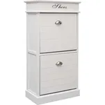 ZBXL Botník bílý 50 x 28 x 98 cm dřevo pavlovnie