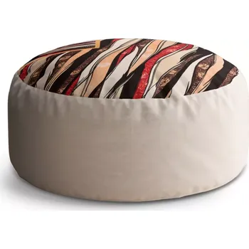 Sedací pytel Kulatý taburet Circle Pruhovaný motiv: 38x48 cm - Sablio