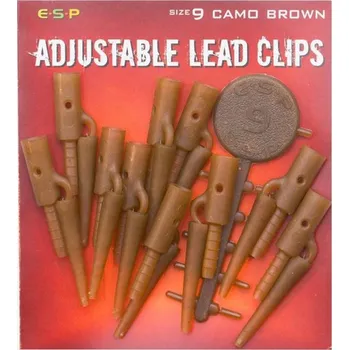 ESP závěsky Adjustable Lead Clips Camo Brown