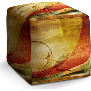 Taburet Taburet Kostka Retro motiv: 40x40x40 cm - Sablio