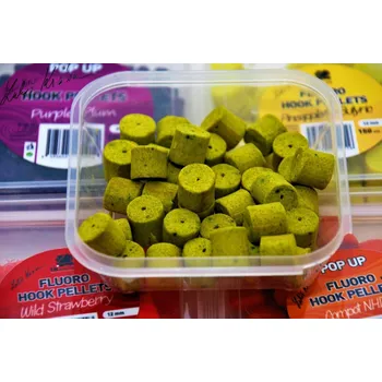 Boilies LK Baits Fluoro POP-UP Hook Pellets Green Banana 150ml, 12mm